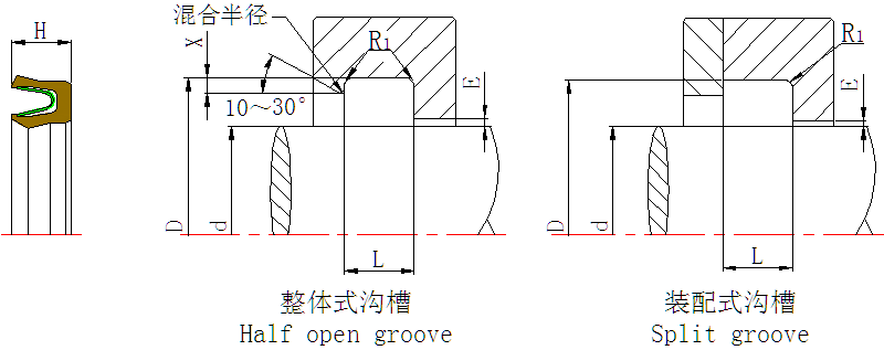 金色彈簧泛塞封PTA結構圖