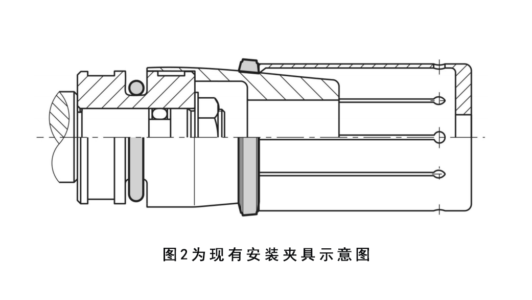 一種孔用密封圈快捷安裝夾具圖2為現(xiàn)有安裝夾具示意圖