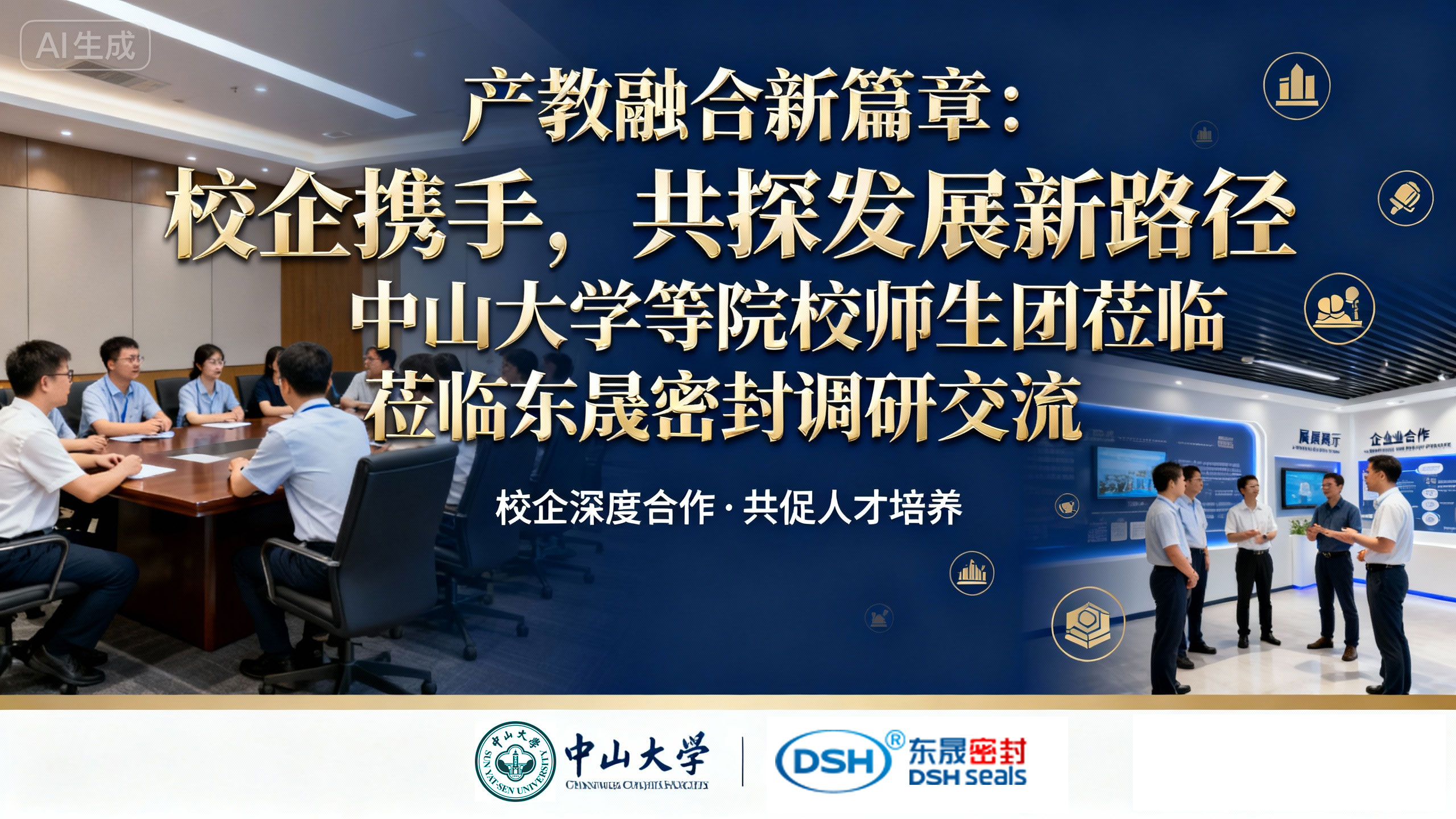 產(chǎn)教融合新篇章：校企攜手，共探發(fā)展新路徑，中山大學等院校師生團蒞臨東晟密封調(diào)研交流！
